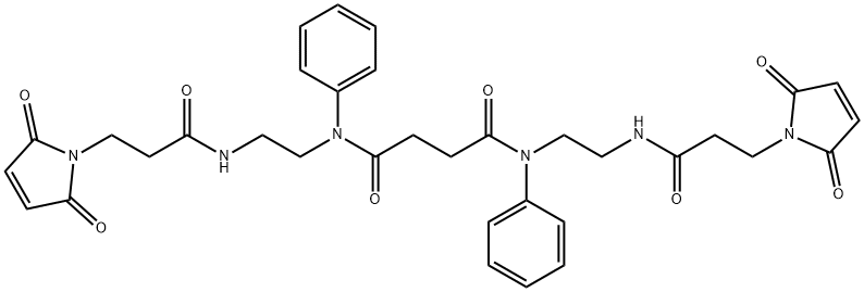 Succinyl Bis[(phenyliMino)-2,1-ethanediyl]bis(3-MaleiMidopropanaMide) Structure