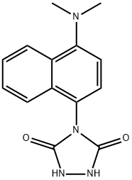 4-[4-(ジメチルアミノ)ナフチル]-1,2,4-トリアゾリジン-3,5-ジオン 化学構造式