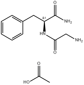 甘氨酰-L-苯丙氨酰胺乙酸盐, 13467-26-0, 结构式