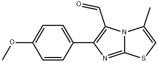 6-(4-甲氧基苯基)-3-甲基咪唑并[2,1-B]噻唑-5-甲醛 结构式