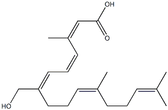 7-hydroxymethyl-3,11,15-trimethyl-2,4,6,10,14-hexadecapentaenoic acid,134678-59-4,结构式
