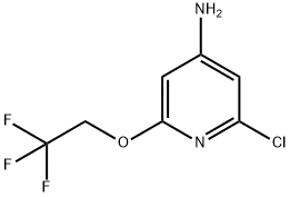 2-chloro-6-(2,2,2-trifluoroethoxy)pyridin-4-amine 化学構造式