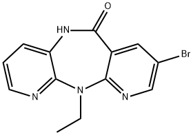8-BROMO-11-ETHYL-5,11-DIHYDRO-6H-DIPYRIDO[3,2-B:2',3'-E][1,4]DIAZEPIN-6-ONE Struktur