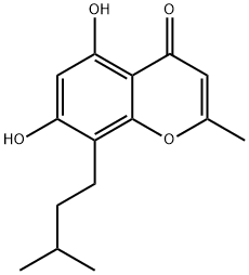 2-Methyl-8-isopentyl-5,7-dihydroxychromone,13475-09-7,结构式