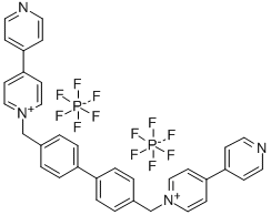 1,1'-[BIPHENYL-4,4'-DIYLBIS(METHYLENE)]BIS(4,4'-BIPYRIDINIUM) BIS(HEXAFLUOROPHOSPHATE) Structure