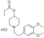 1-(2-(3,4-Dimethoxyphenyl)ethyl)-4-piperidinol propanoate (ester) hydr ochloride Structure