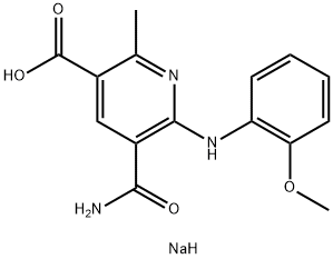 3-피리딘카르복실산,5-(아미노카르보닐)-6-((2-메톡시페닐)아미노)-2-메틸-,일나트륨염