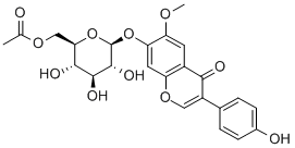 6''-O-乙酰黄豆黄苷 结构式