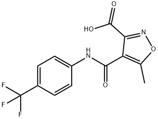 3-carboxy-5-methyl-N-(4-(trifluoromethyl)phenyl)-4-isoxazolecarboxamide Structure