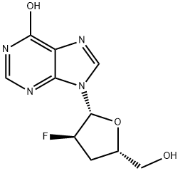 2'-fluoro-2',3'-dideoxyinosine 结构式