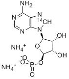 ADENOSINE-8-14C 5'-MONOPHOSPHATE DIAMMONIUM SALT 化学構造式