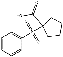 1-(PHENYLSULFONYL)CYCLOPENTANECARBOXYLIC ACID 化学構造式