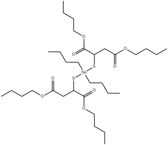 2,2'-[(ジブチルスタンニレン)ビス(チオ)]ビス[ブタン二酸]テトラブチル 化学構造式