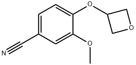 3-メトキシ-4-(オキセタン-3-イルオキシ)ベンゾニトリル 化学構造式