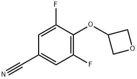 3,5-Difluoro-4-(oxetan-3-yloxy)benzonitrile Struktur