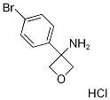 3-(4-Bromophenyl)oxetan-3-amine hydrochloride, 1-(3-Aminooxetan-3-yl)-4-bromobenzene hydrochloride Structure