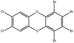 1,2,3,4-TETRABROMO-7,8-DICHLORODIBENZO-PARA-DIOXIN 结构式