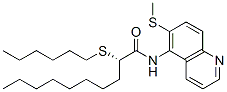 (S)-2-(Hexylthio)-N-(6-(methylthio)-5-quinolinyl)decanamide 结构式