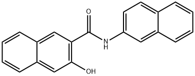 N-2-萘基-3-羟基-2-萘甲酰胺 结构式