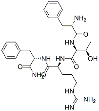 phenylalanyl-threonyl-arginyl-phenylalaninamide 化学構造式