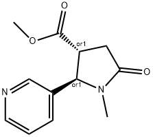 trans-1-Methyl-5-oxo-2-(3-pyridinyl)-3-pyrrolidinecarboxylic Acid Methyl Ester Structure