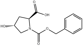 (4R)-1-(ベンジルオキシカルボニル)-4-ヒドロキシ-L-プロリン 化学構造式
