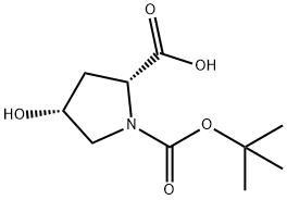 N-Boc-顺式-4-羟基-D-脯氨酸, 135042-12-5, 结构式