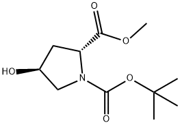 N-Boc-Trans-4-Hydroxy-D-proline methyl ester Struktur