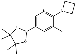2-(azetidin-1-yl)-3-Methyl-5-(4,4,5,5-tetraMethyl-1,3,2-dioxaborolan-2-yl)pyridine,1350637-34-1,结构式