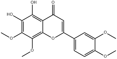 3',4',7,8-Tetramethoxy-5,6-dihydroxyflavone Struktur