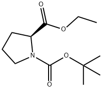 1,2-Pyrrolidinedicarboxylic acid, 1-(1,1-diMethylethyl) 2-ethyl ester, (2S)- Struktur