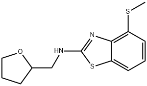 4-(METHYLTHIO)-N-(TETRAHYDROFURAN-2-YLMETHYL)-1,3-BENZOTHIAZOL-2-AMINE 结构式
