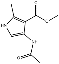 1H-Pyrrole-3-carboxylicacid,4-(acetylamino)-2-methyl-,methylester(9CI),135129-49-6,结构式