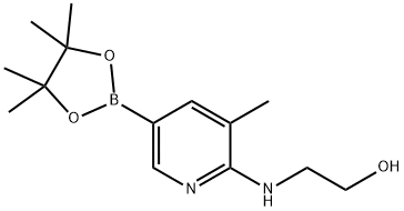 2-(3-Methyl-5-(4,4,5,5-tetraMethyl-1,3,2-dioxaborolan-2-yl)pyridin-2-ylaMino)ethanol Structure
