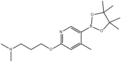 N,N-diMethyl-3-((4-Methyl-5-(4,4,5,5-tetraMethyl-1,3,2-dioxaborolan-2-yl)pyridin-2-yl)oxy)propan-1-aMine Structure
