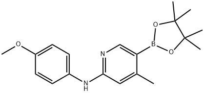 N-(4-Methoxyphenyl)-4-Methyl-5-(4,4,5,5-tetraMethyl-1,3,2-dioxaborolan-2-yl)pyridin-2-aMine,1351381-25-3,结构式