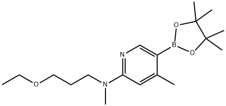 N-(3-ethoxypropyl)-N,4-diMethyl-5-(4,4,5,5-tetraMethyl-1,3,2-dioxaborolan-2-yl)pyridin-2-aMine Structure