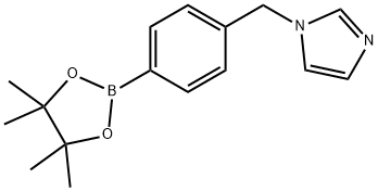 1-[4-(4,4,5,5-Tetramethyl-[1,3,2]dioxaborolan-2-yl)-benzyl]-1H-imidazole Struktur