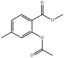 Benzoic acid, 2-(acetyloxy)-4-Methyl-, Methyl ester Structure