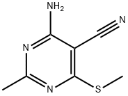 4-氨基-2-甲基-6-(甲基硫代)嘧啶-5-甲腈 结构式