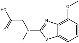 N-(4-METHOXY-1,3-BENZOTHIAZOL-2-YL)-N-METHYLGLYCINE, 1351597-05-1, 结构式