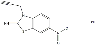 6-NITRO-3-(PROP-2-YN-1-YL)BENZO[D]THIAZOL-2(3H)-IMINE HYDROBROMIDE 结构式