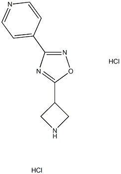 4-(5-Azetidin-3-yl-1,2,4-oxadiazol-3-yl)pyridine dihydrochloride Struktur