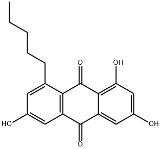 1,3,6-trihydroxy-8-n-pentylanthraquinone Structure