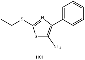 2-(Ethylthio)-4-phenyl-1,3-thiazol-5-amine hydrochloride Struktur