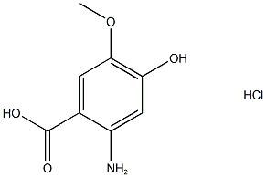 2-amino-4-hydroxy-5-methoxybenzoic acid hydrochloride 结构式