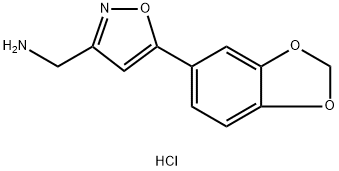 {[5-(1,3-Benzodioxol-5-yl)isoxazol-3-yl]methyl}amine hydrochloride Structure