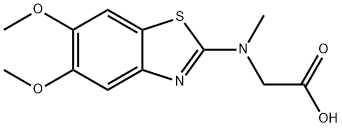 N-(5,6-Dimethoxy-1,3-benzothiazol-2-yl)-N-methylglycine Structure