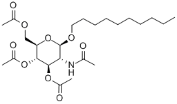 十烷基-2,3,4,6-四-氧-乙酰基-Β-D-吡喃氨基葡萄糖苷,135198-04-8,结构式