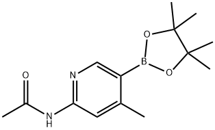 N-(4-Methyl-5-(4,4,5,5-tetraMethyl-1,3,2-dioxaborolan-2-yl)pyridin-2-yl)acetaMide 化学構造式